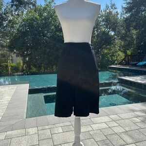 Devan Black Ribbed Pencil Skirt